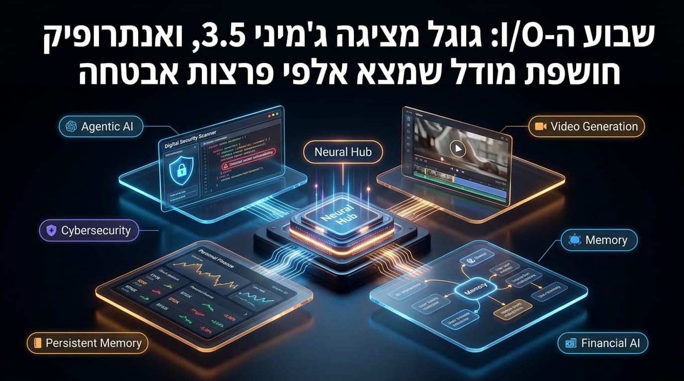 שבוע ה-I/O: גוגל מציגה ג'מיני 3.5, ואנתרופיק חושפת מודל שמצא אלפי פרצות אבטחה