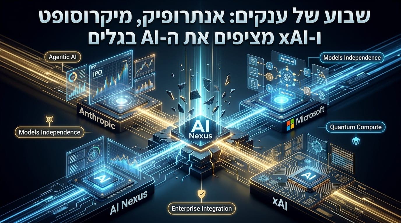 שבוע של ענקים: אנתרופיק, מיקרוסופט ו-xAI מציפים את ה-AI בגלים